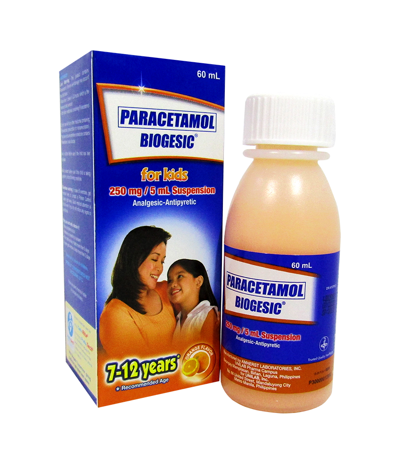 BIOGESIC Paracetamol 250mg 5mL Suspension 60mL Orange Price In The